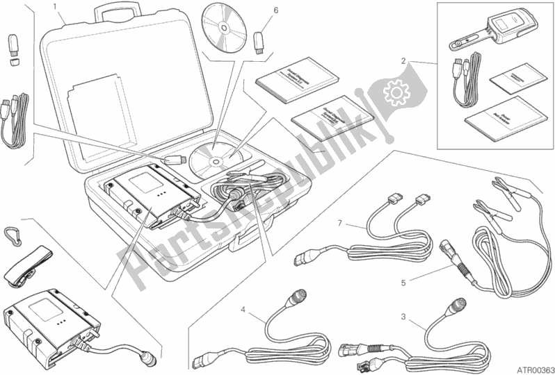 Toutes les pièces pour le Testeur Dds (2) du Ducati Multistrada 1260 S Pikes Peak USA 2019